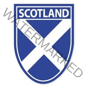 Saltire shield sticker