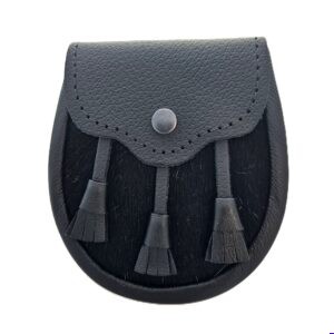 Boys Sporran Lg Black Bovine